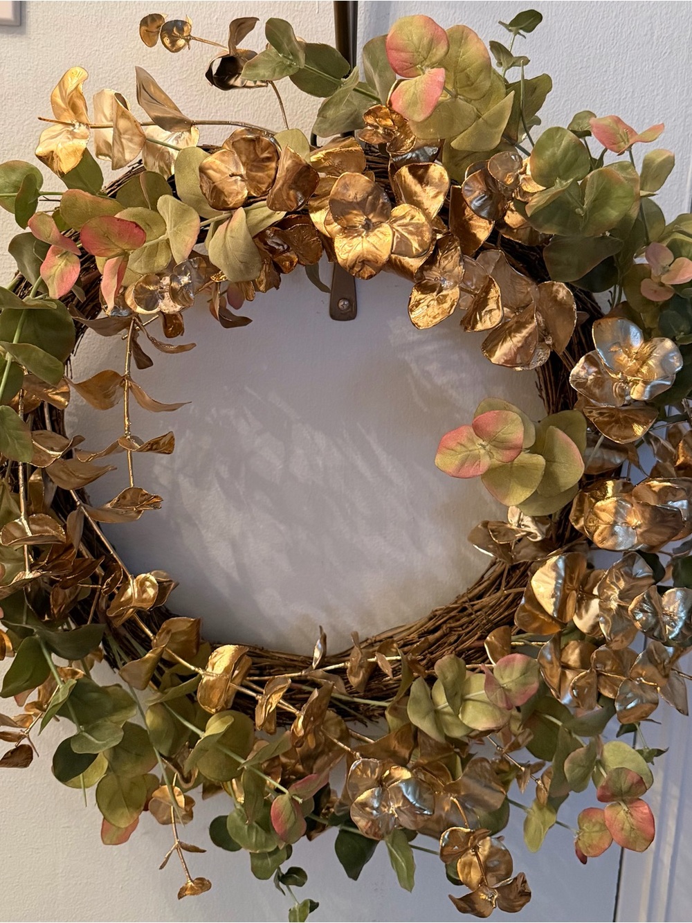 West Elm Gold & Green Eucalyptus Wreath